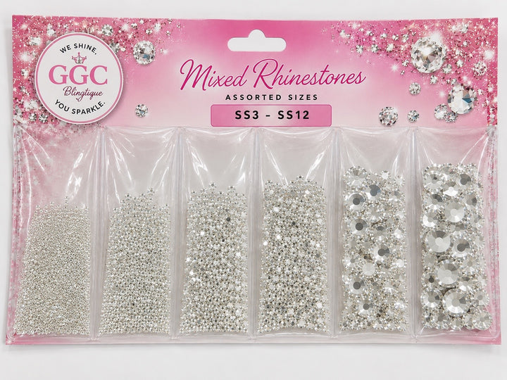 GGC Multi Pak Glass Rhinestones (ss3-ss12)