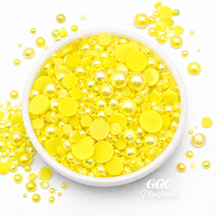 GGC Mixed Flatback Pearls – 1oz Jar