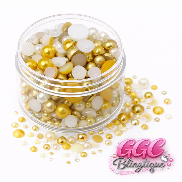 GGC Mixed Rhinestones & Pearls| 1oz jar