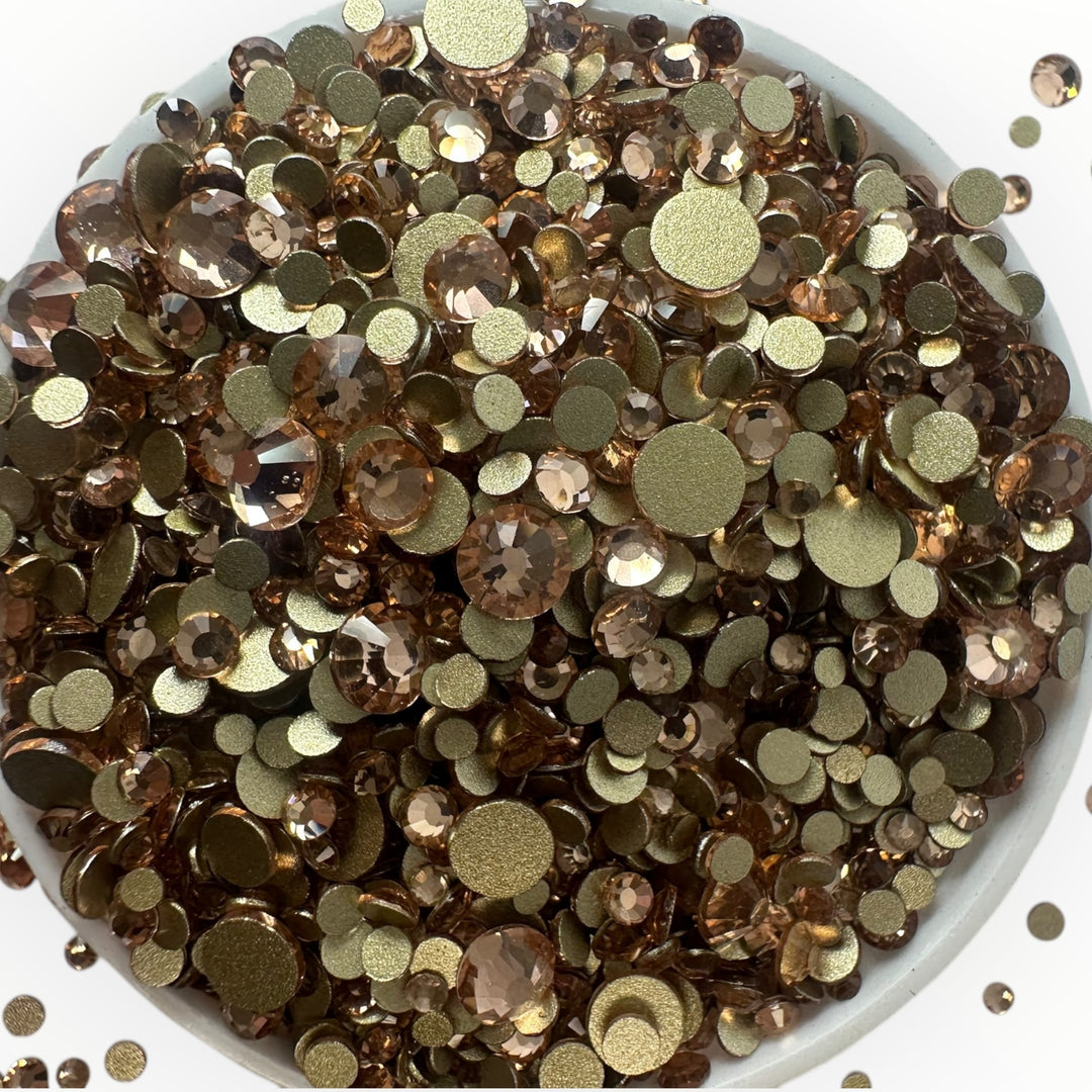 Glass Rhinestones-Mix Sizes-10 Gross Bag/Non-Hotfix
