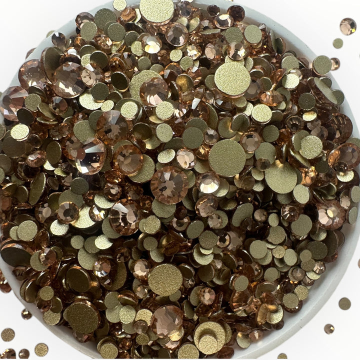 Glass Rhinestones-Mix Sizes-10 Gross Bag/Non-Hotfix