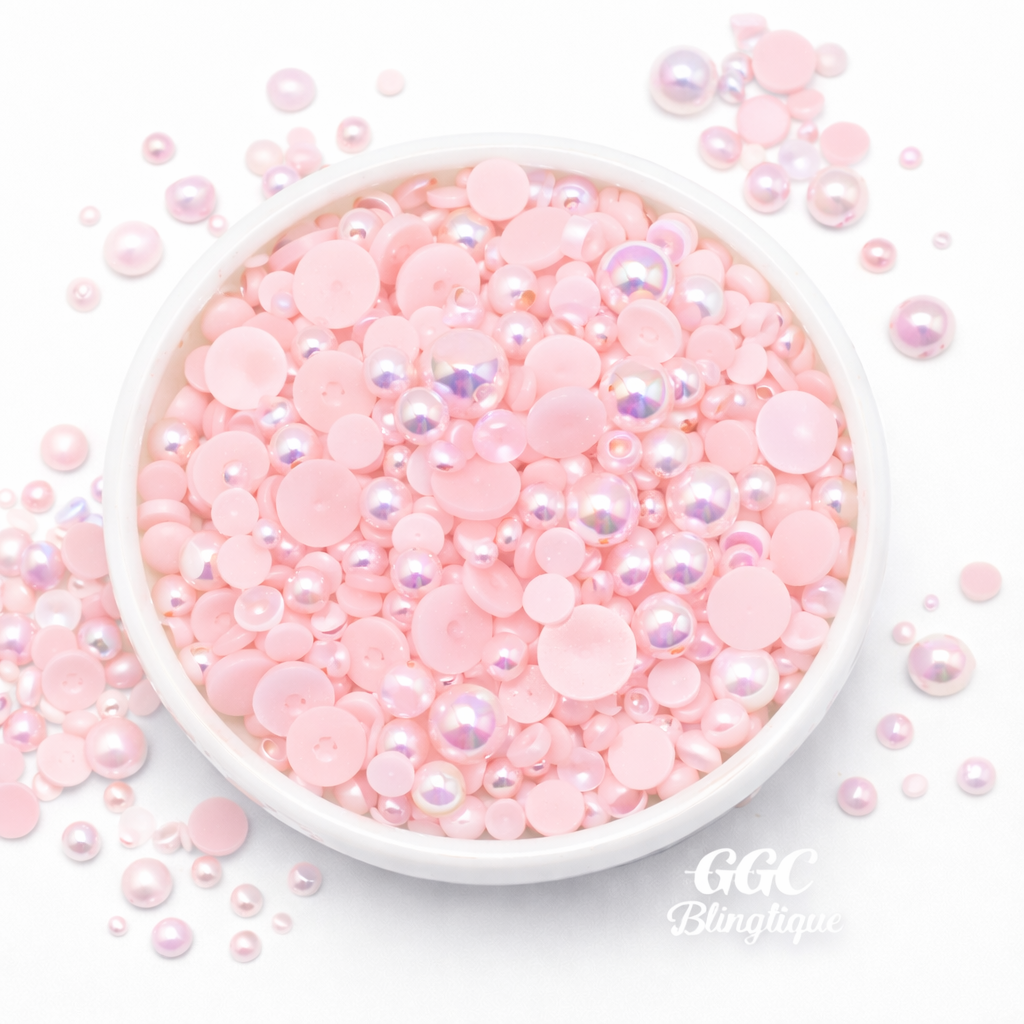 GGC Mixed Flatback Pearls – 1oz Jar