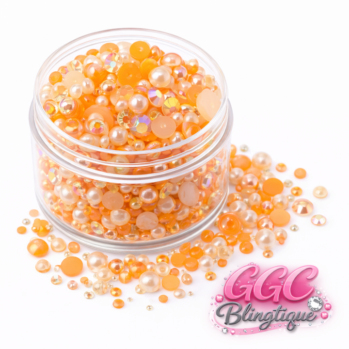 GGC Mixed Rhinestones & Pearls| 1oz jar