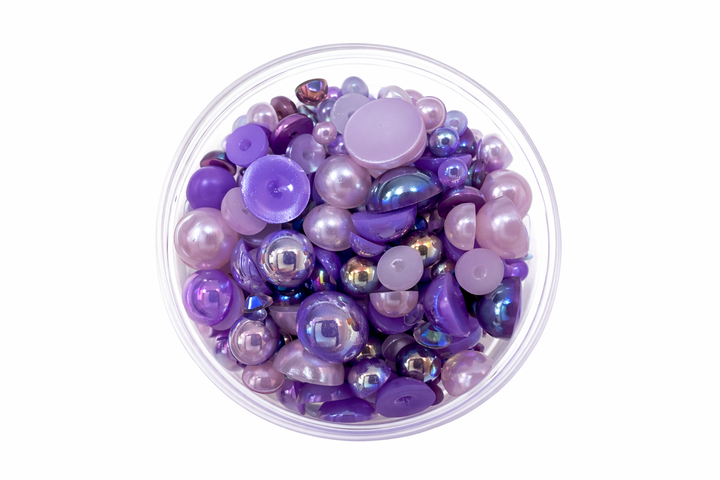 GGC Mixed Flatback Pearls – 1oz Jar