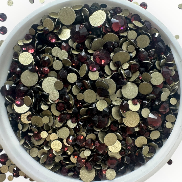 Glass Rhinestones-Mix Sizes-10 Gross Bag/Non-Hotfix