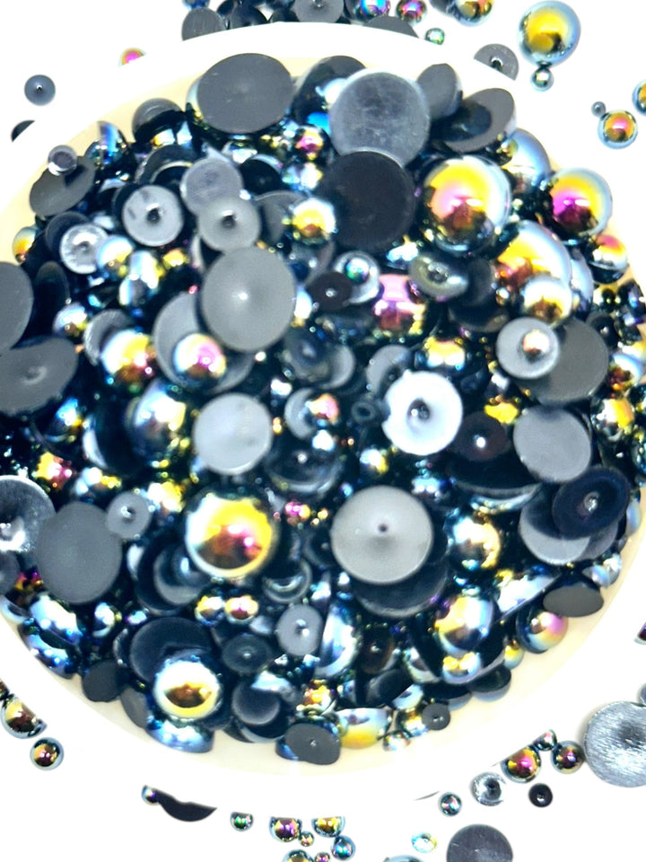 GGC Mixed Flatback Pearls – 1oz Jar