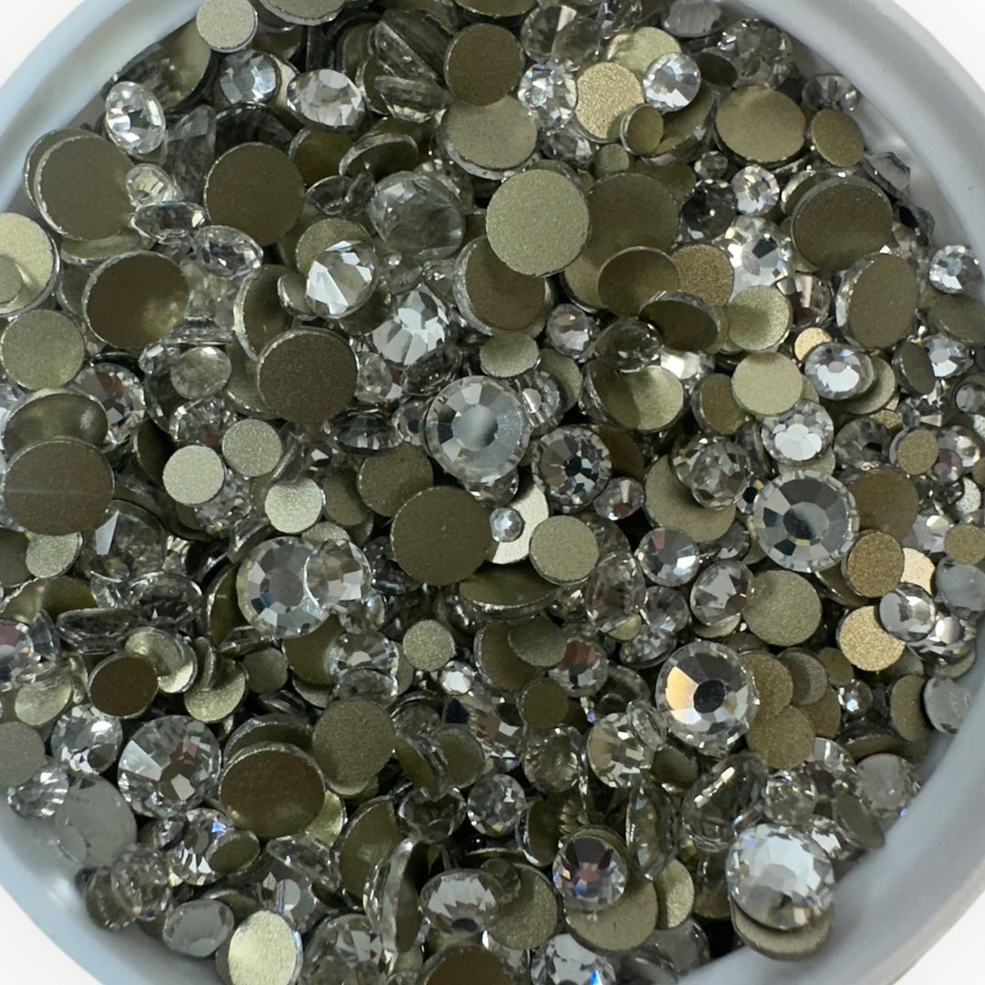 Glass Rhinestones-Mix Sizes-10 Gross Bag/Non-Hotfix