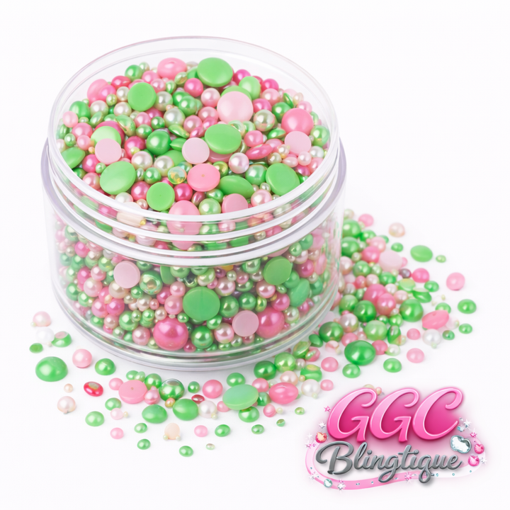 GGC Mixed Rhinestones & Pearls| 1oz jar