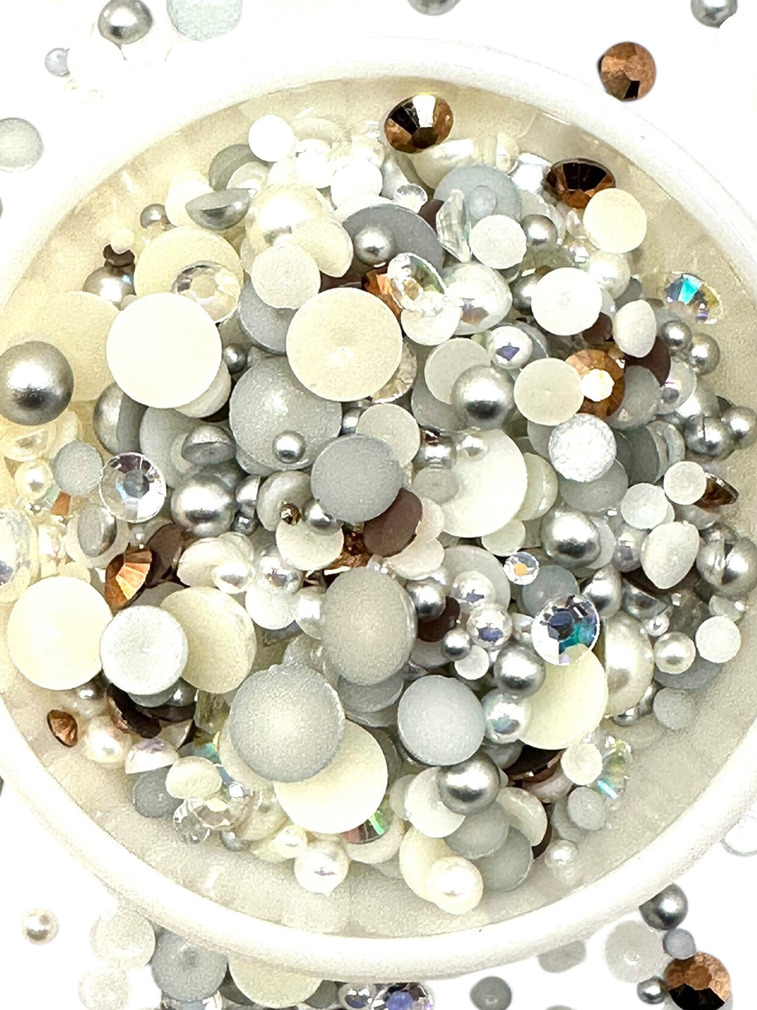 GGC Mixed Flatback Pearls – 1oz Jar