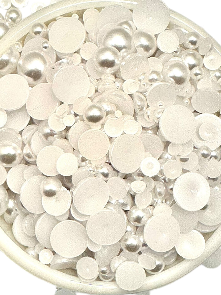 GGC Mixed Flatback Pearls – 1oz Jar