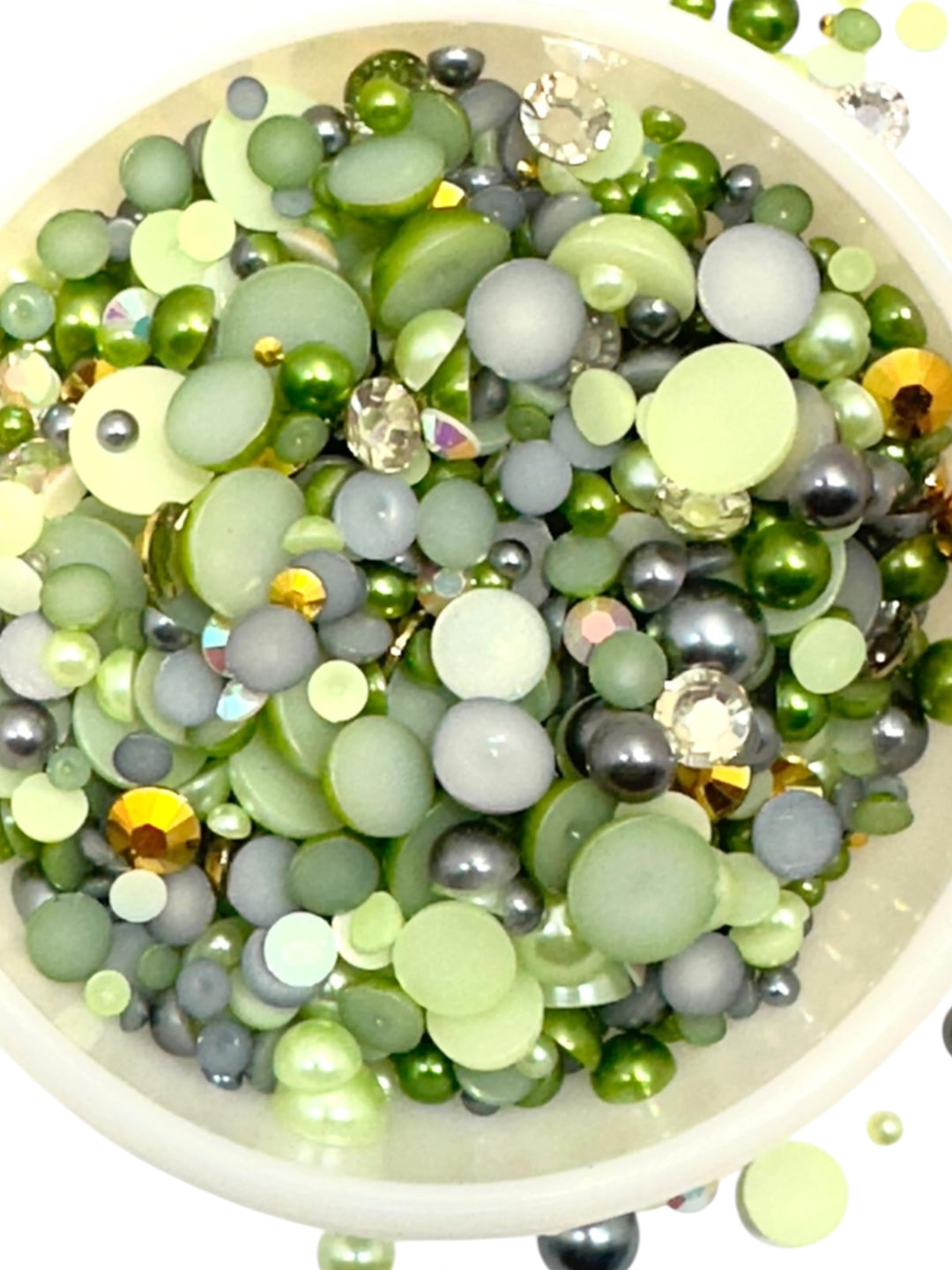 GGC Mixed Flatback Pearls – 1oz Jar