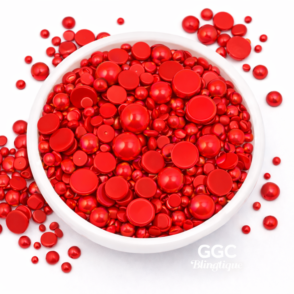 GGC Mixed Flatback Pearls – 1oz Jar