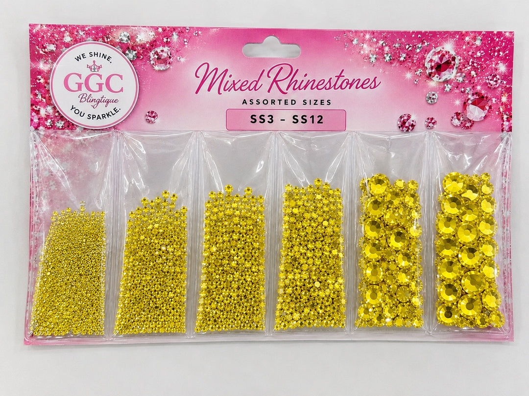 GGC Multi Pak Glass Rhinestones (ss3-ss12)