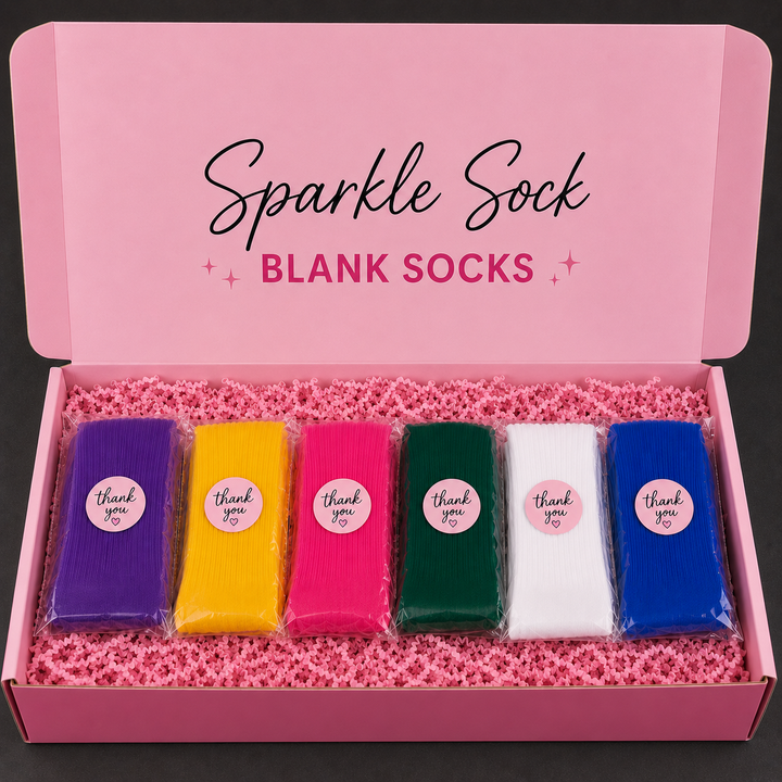 GGC Sparkle Sock Blanks — 6 Pair Pack