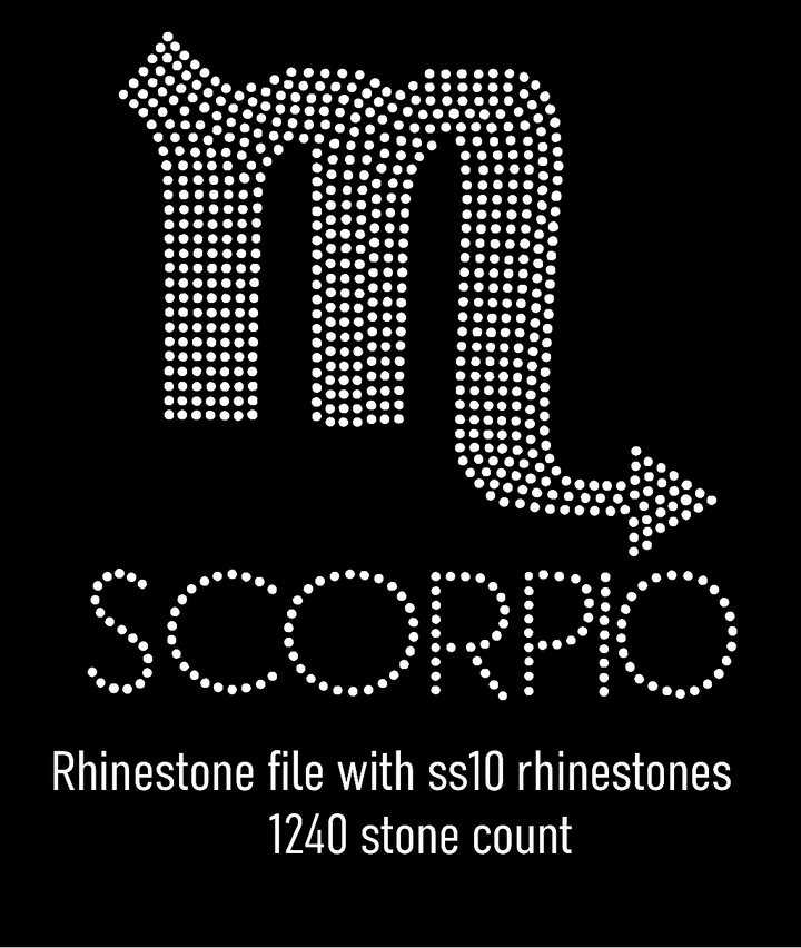 Scorpio Rhinestone Digital Download File