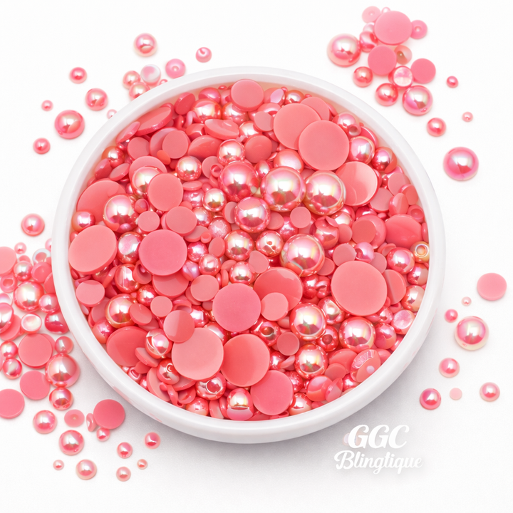 GGC Mixed Flatback Pearls – 1oz Jar