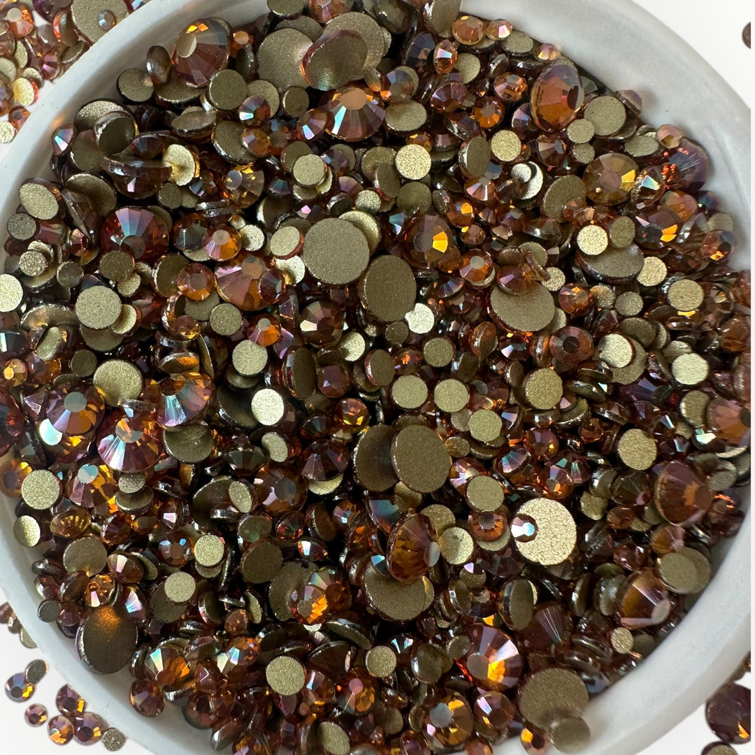 Glass Rhinestones-Mix Sizes-10 Gross Bag/Non-Hotfix