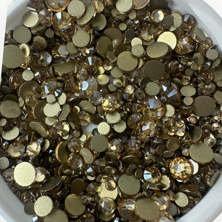 Glass Rhinestones-Mix Sizes-10 Gross Bag/Non-Hotfix