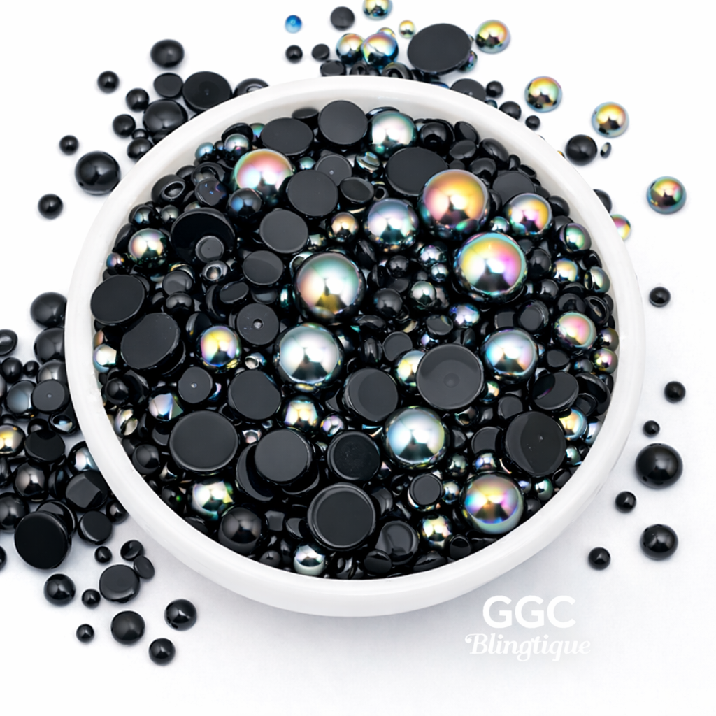 GGC Mixed Flatback Pearls – 1oz Jar