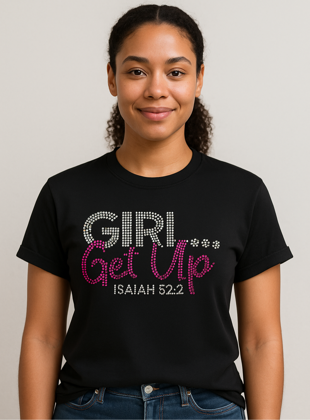 Girl, Get Up! Rhinestone Tee