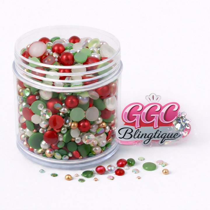 GGC Mixed Rhinestones & Pearls| 1oz jar
