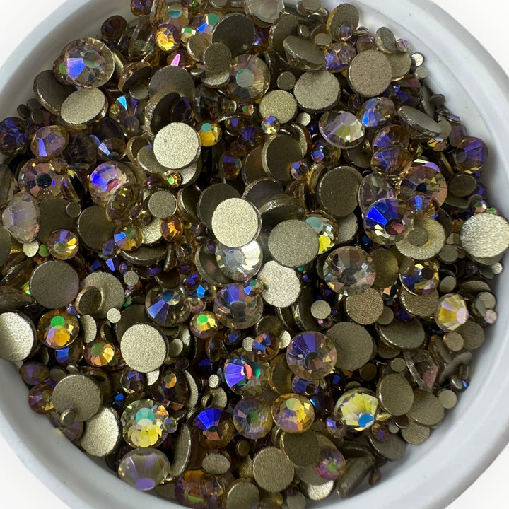 Glass Rhinestones-Mix Sizes-10 Gross Bag/Non-Hotfix