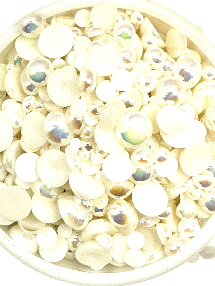 GGC Mixed Flatback Pearls – 1oz Jar