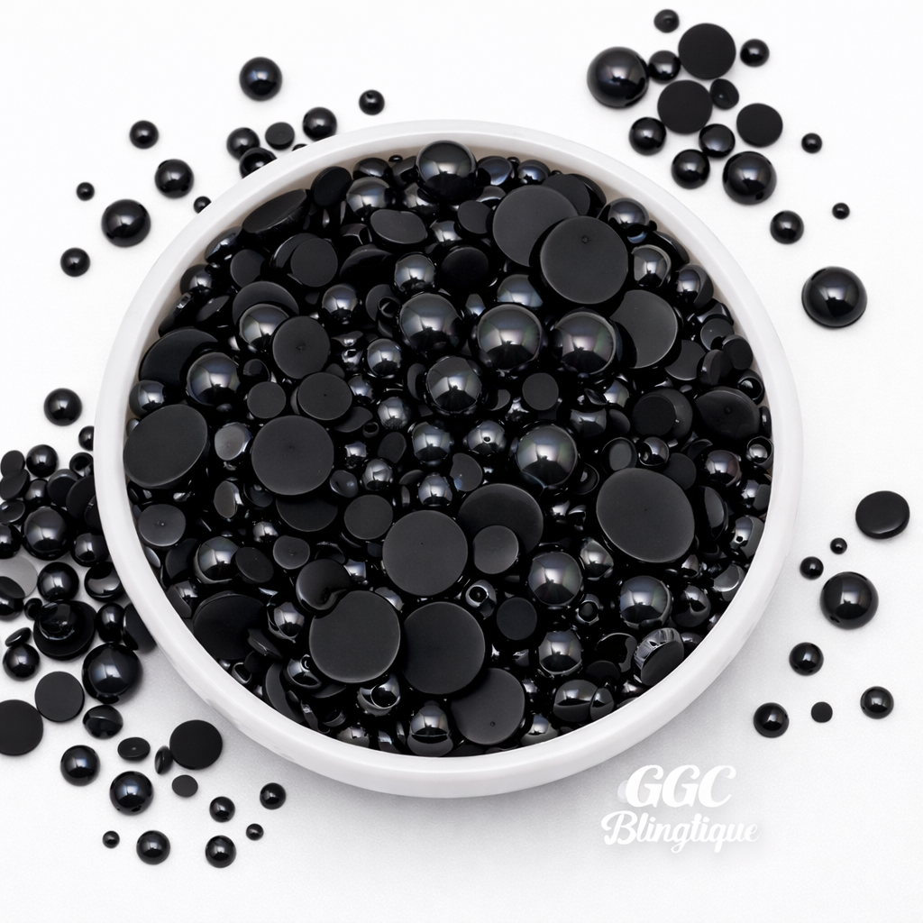 GGC Mixed Flatback Pearls – 1oz Jar