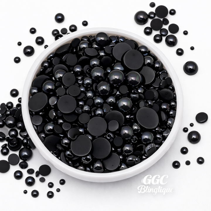 GGC Mixed Flatback Pearls – 1oz Jar