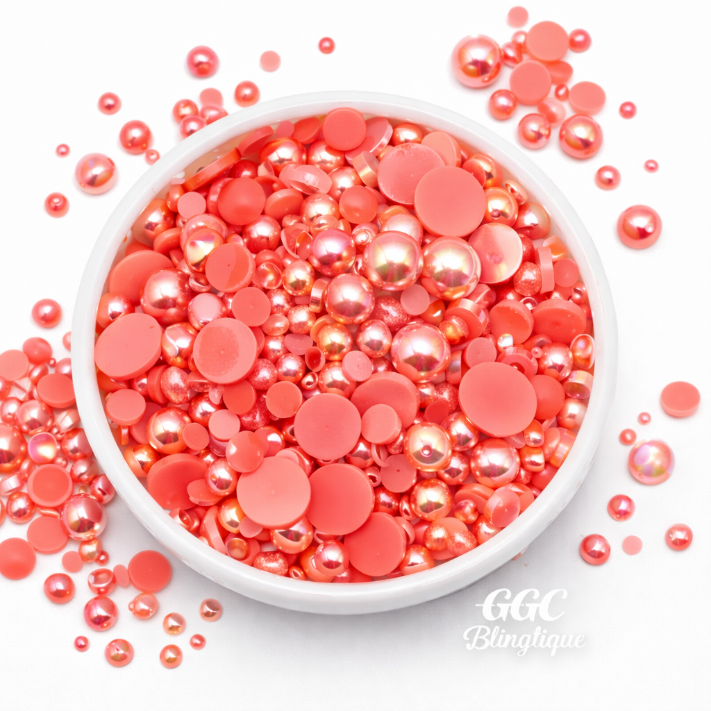 GGC Mixed Flatback Pearls – 1oz Jar