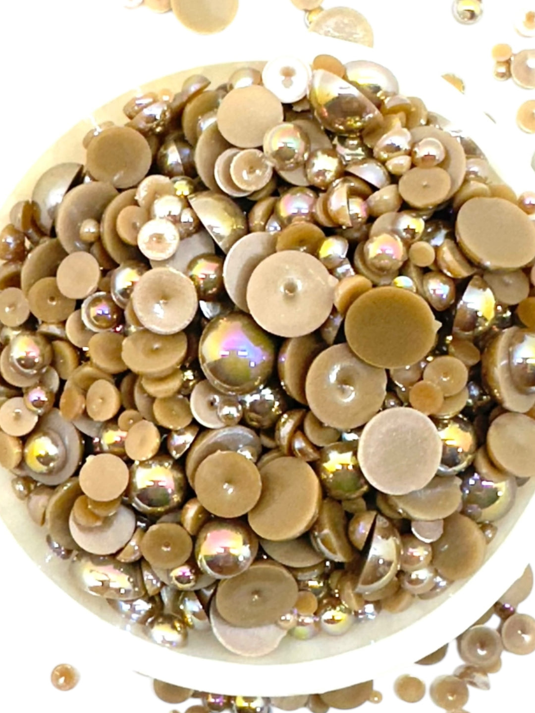 GGC Mixed Flatback Pearls – 1oz Jar