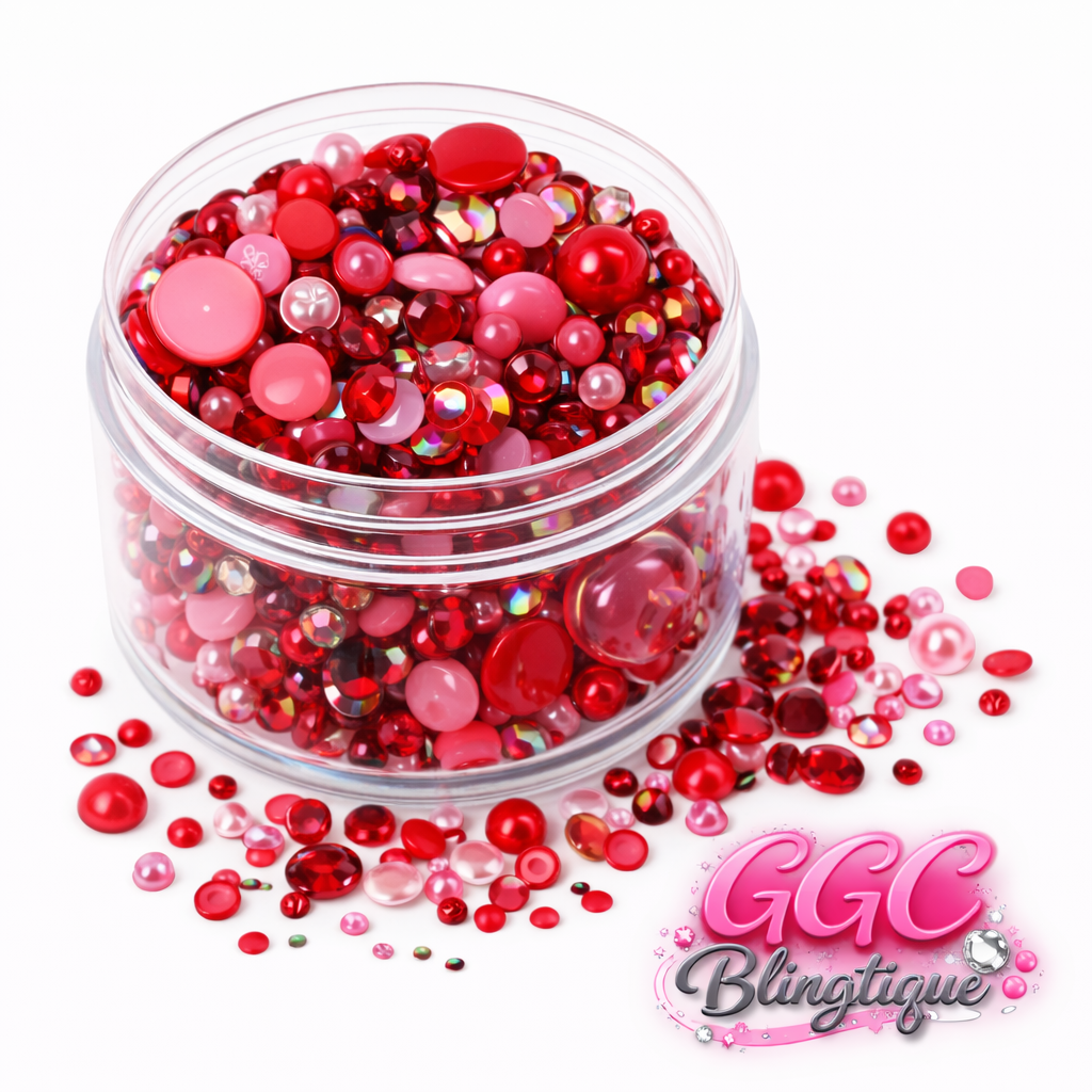 GGC Mixed Rhinestones & Pearls| 1oz jar