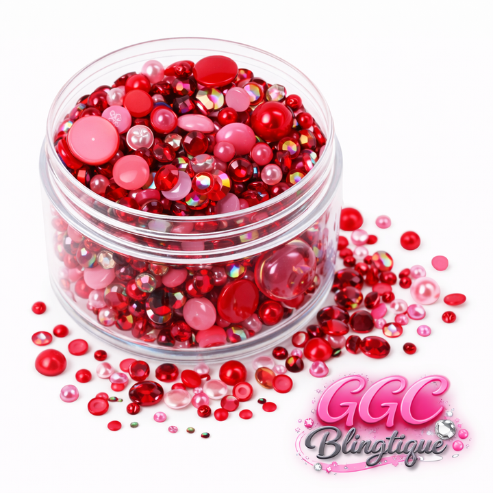 GGC Mixed Rhinestones & Pearls| 1oz jar
