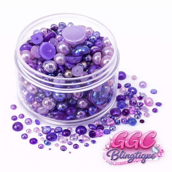 GGC Mixed Rhinestones & Pearls| 1oz jar