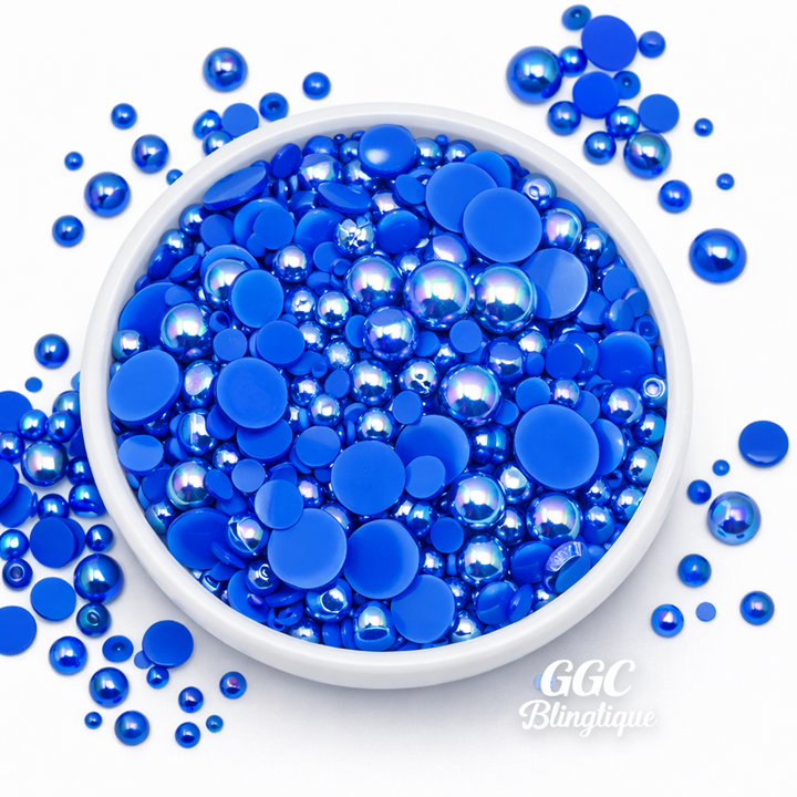 GGC Mixed Flatback Pearls – 1oz Jar