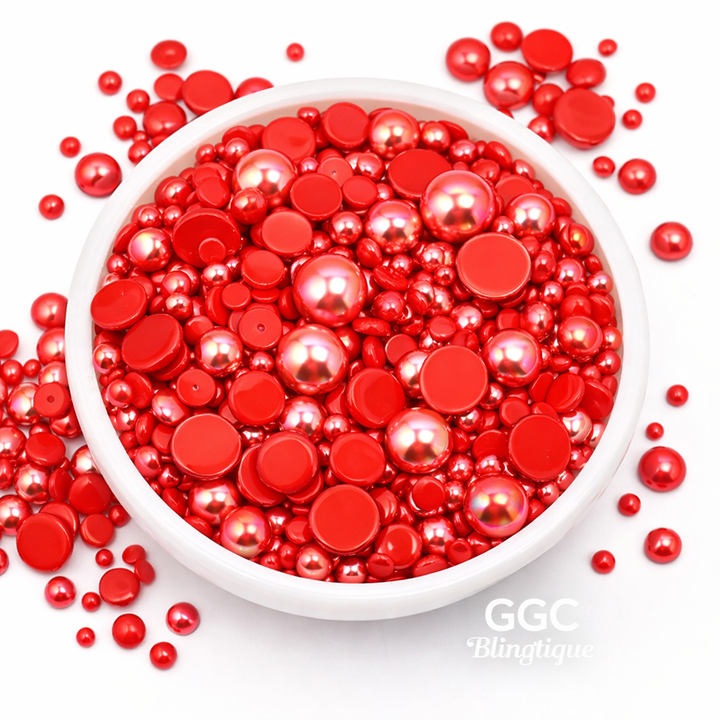 GGC Mixed Flatback Pearls – 1oz Jar