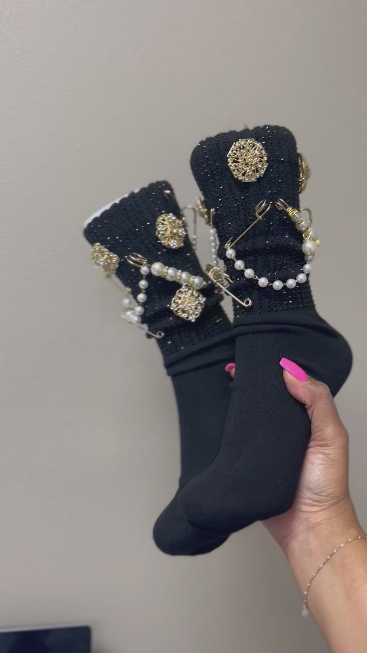 Glitz Girl “Slouchie” Bling Socks